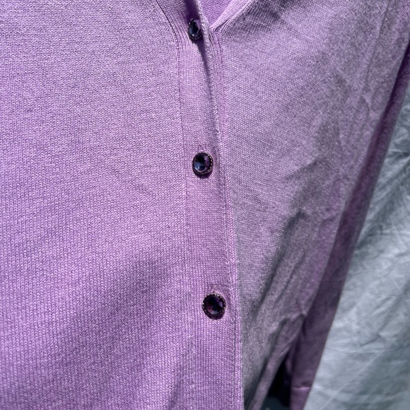 Lavender button up cardigan from New York & co. Size Large - Picture 5 of 6